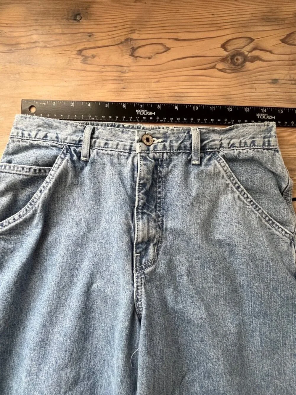 Guess Vintage Carpenter Pants Mens 30 Lightwash Made in USA 90s Baggy